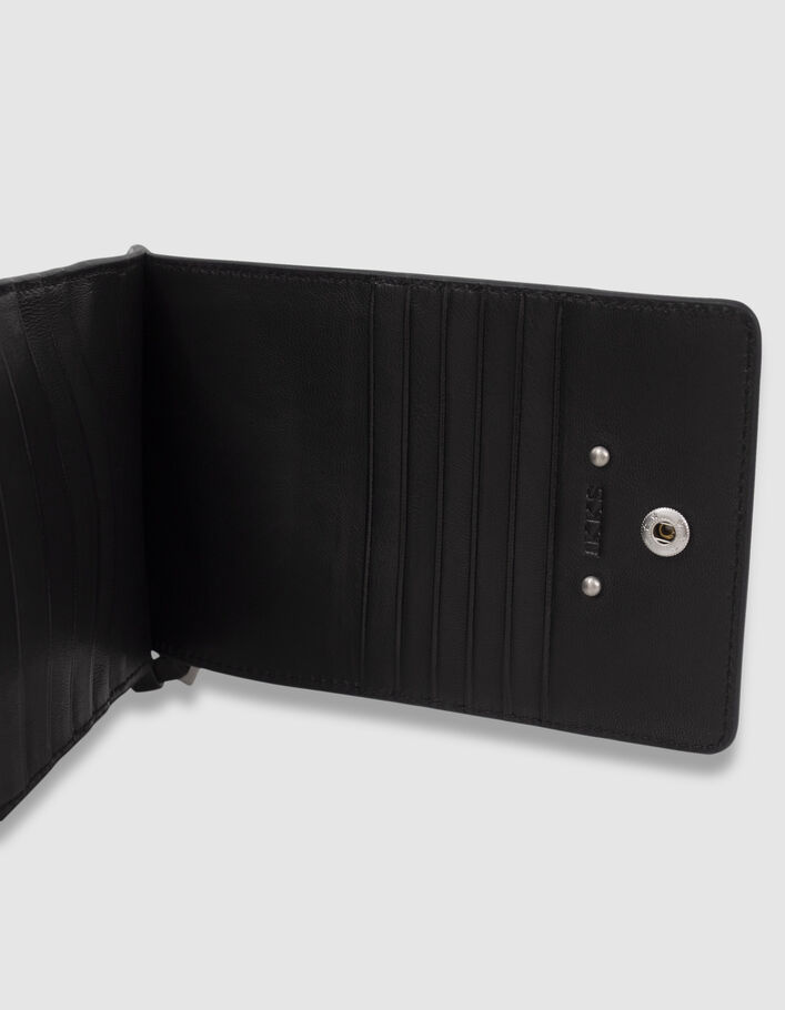 La pochette-téléphone 111 noire cuir Femme