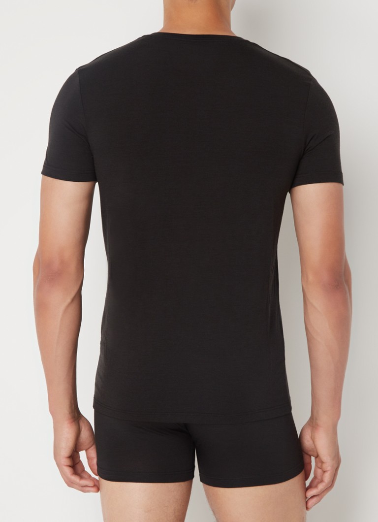 Falke wool blend T-shirt with V-neck