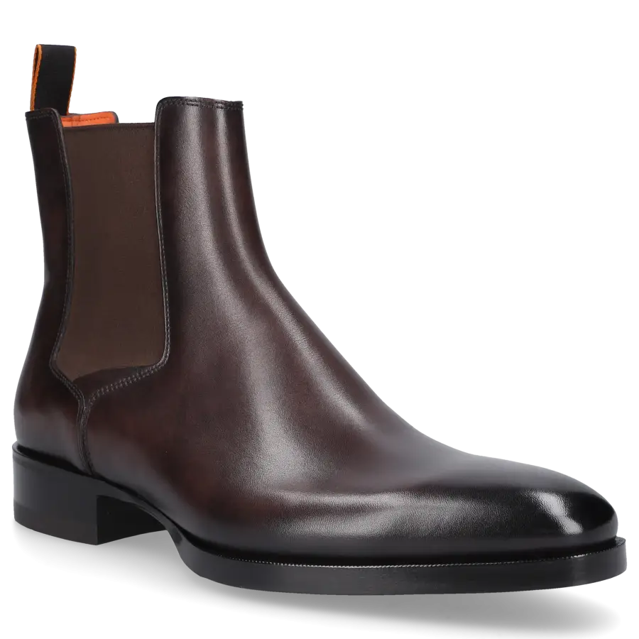 Santoni - Chelsea Boots 16755 Kalbsleder - braun