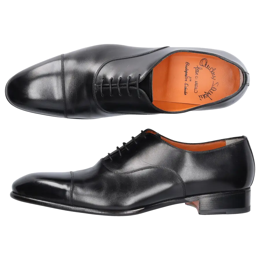 Santoni - Businessschuhe Oxford 12474 Kalbsleder - schwarz