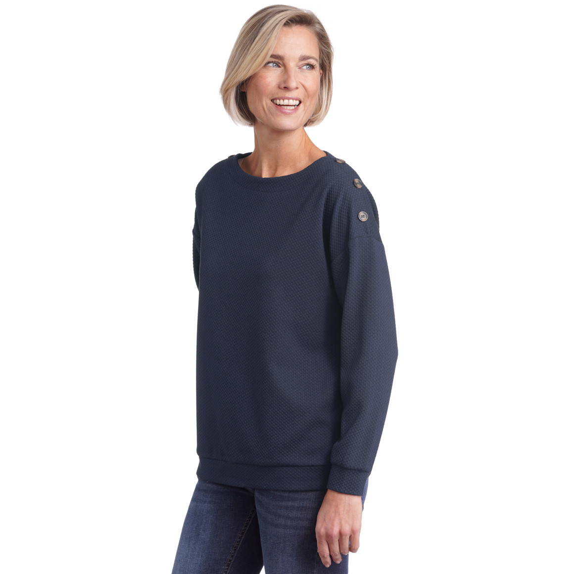 Damen Sweatshirt mit Strukturmuster