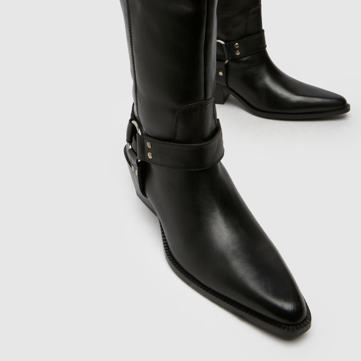 Schuh Dilara westernstövlar i läder i svart