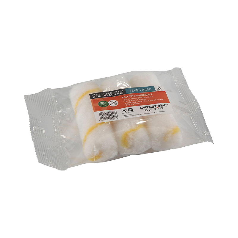 Work Basic Rulle 3-pk 100 mm polyester, Work