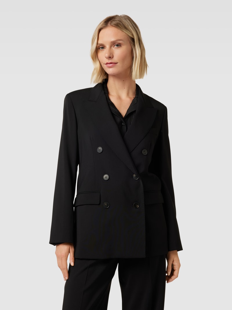 Blazer mit doppelreihiger Knopfleiste Modell 'YARDEN' in schwarz