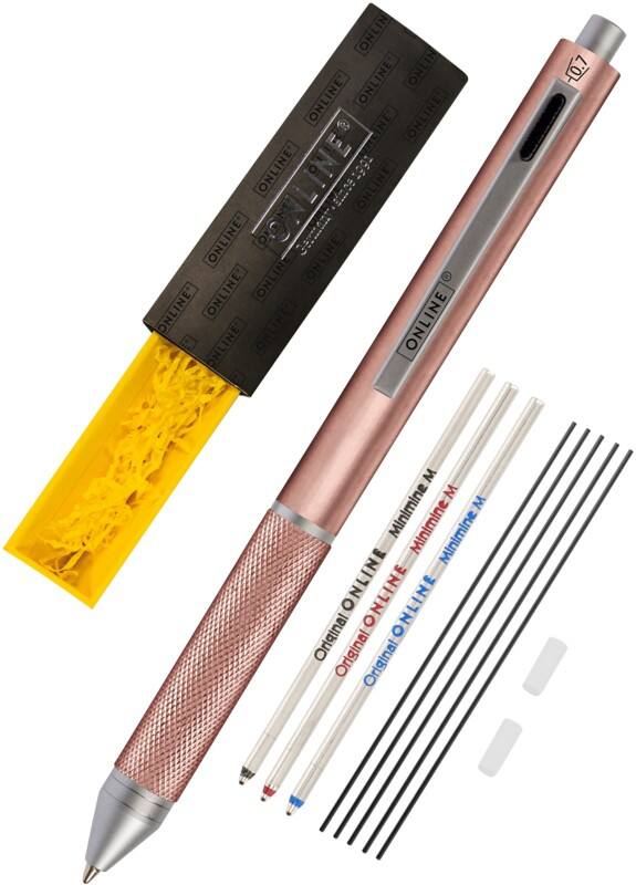 ONLINE 70017 Multistift Farbig sortiert 0.5 mm Nachfüllbar 11 Stück