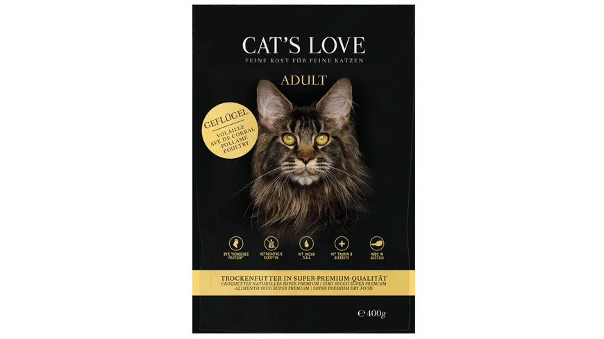 Cat's Love Trockenfutter Adult Geflügel 400 g