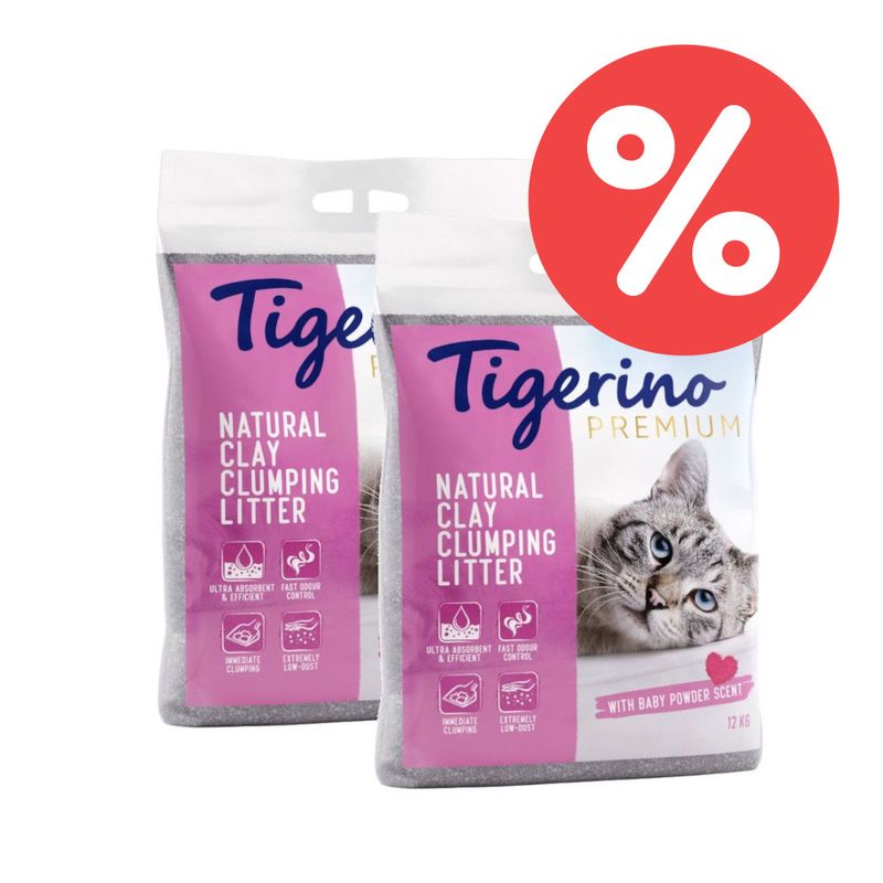 Tigerino Premium Katzenstreu 2 x 12 kg - Sparpaket