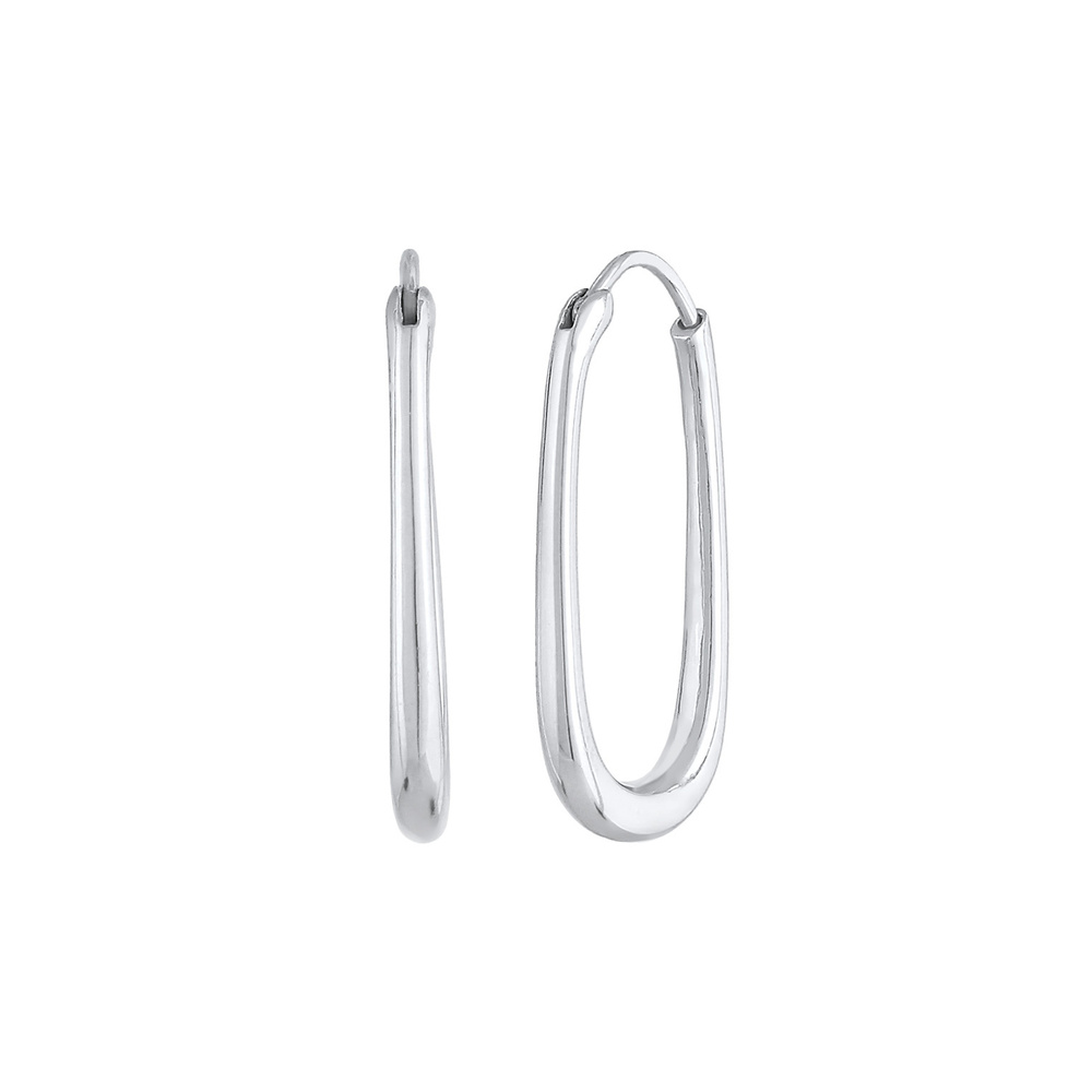Elli PREMIUM Elli PREMIUM Boucles d'Oreilles Créoles pour dames Ovale élégant intemporel de ba Boucles d'oreilles