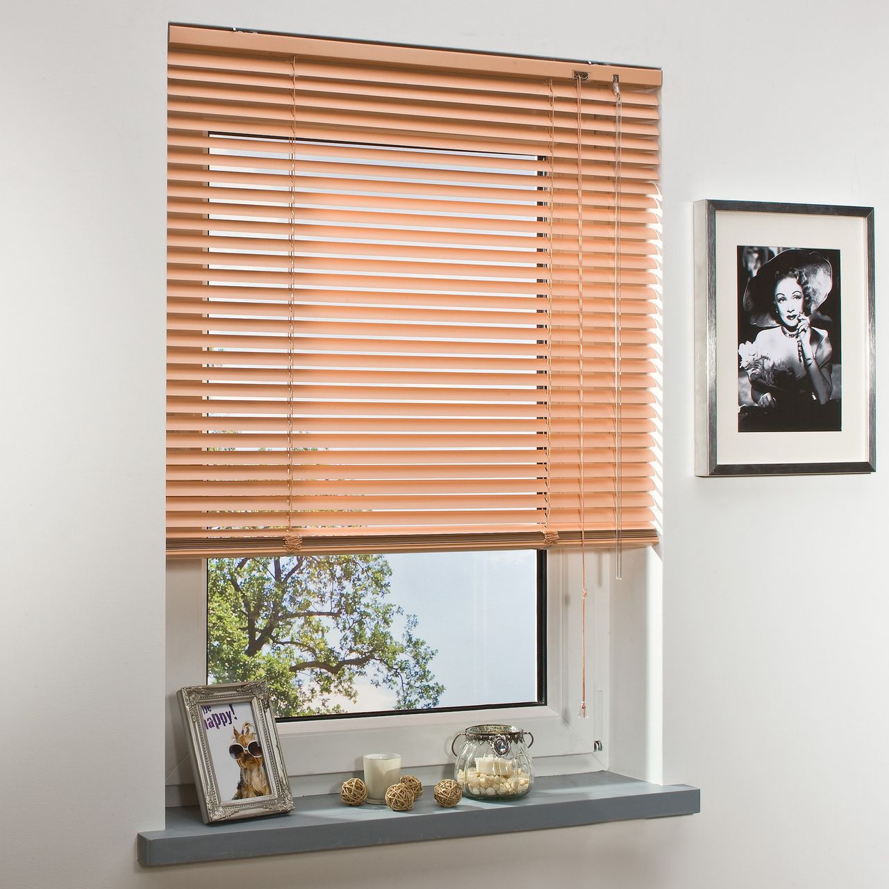 Bella Casa Aluminium-Jalousie, apricot, 160 x 60 cm