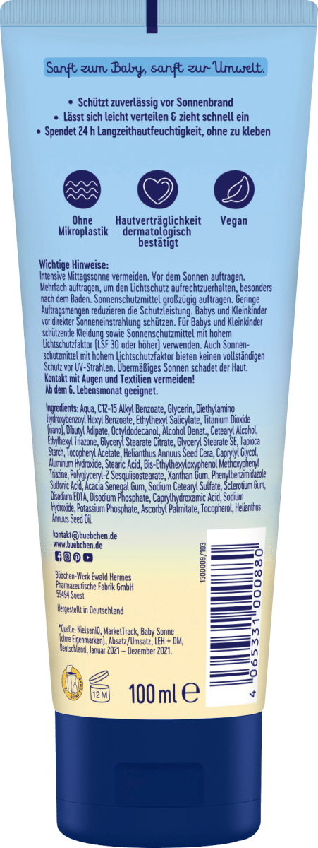 Sonnenmilch Kids sensitiv LSF 50+, parfümfrei, 100 ml