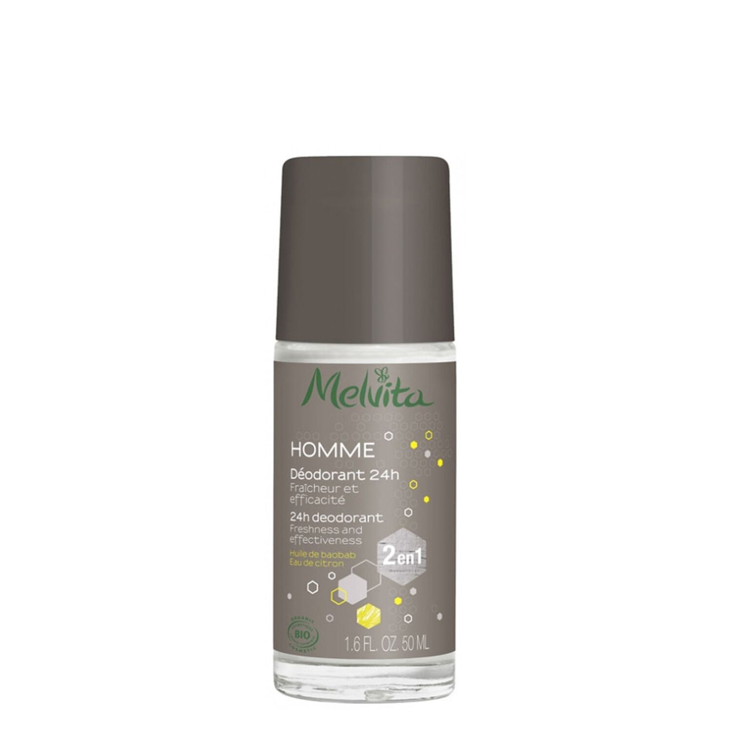 Melvita Déodorant Homme Bio Fraicheur & Efficacité 50 ml