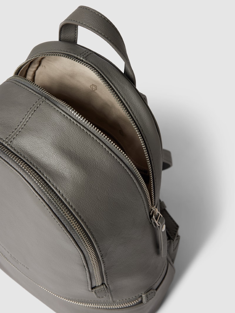 Rucksack mit Label-Details Modell 'Noos' in dunkelgrau