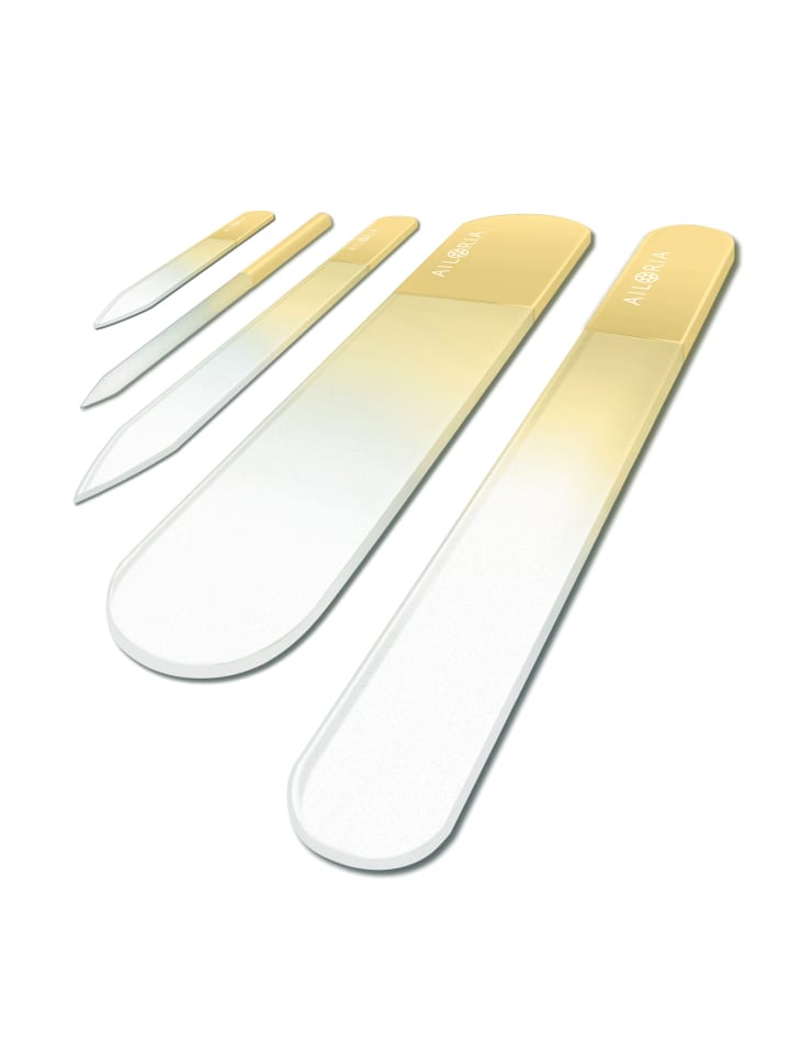 Ailoria CONTOUR LUXE Glas-Nagelfeilenset in gelb günstig kaufen onesize