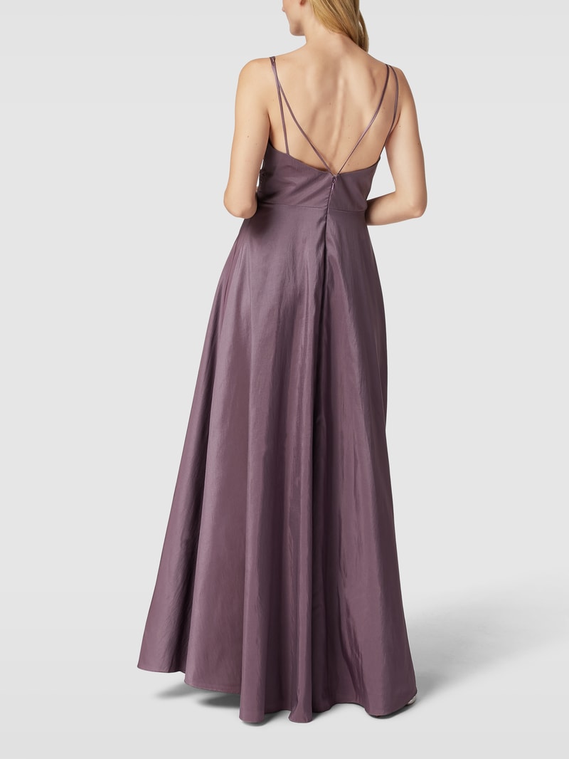 Abendkleid mit Herz-Ausschnitt in mauve