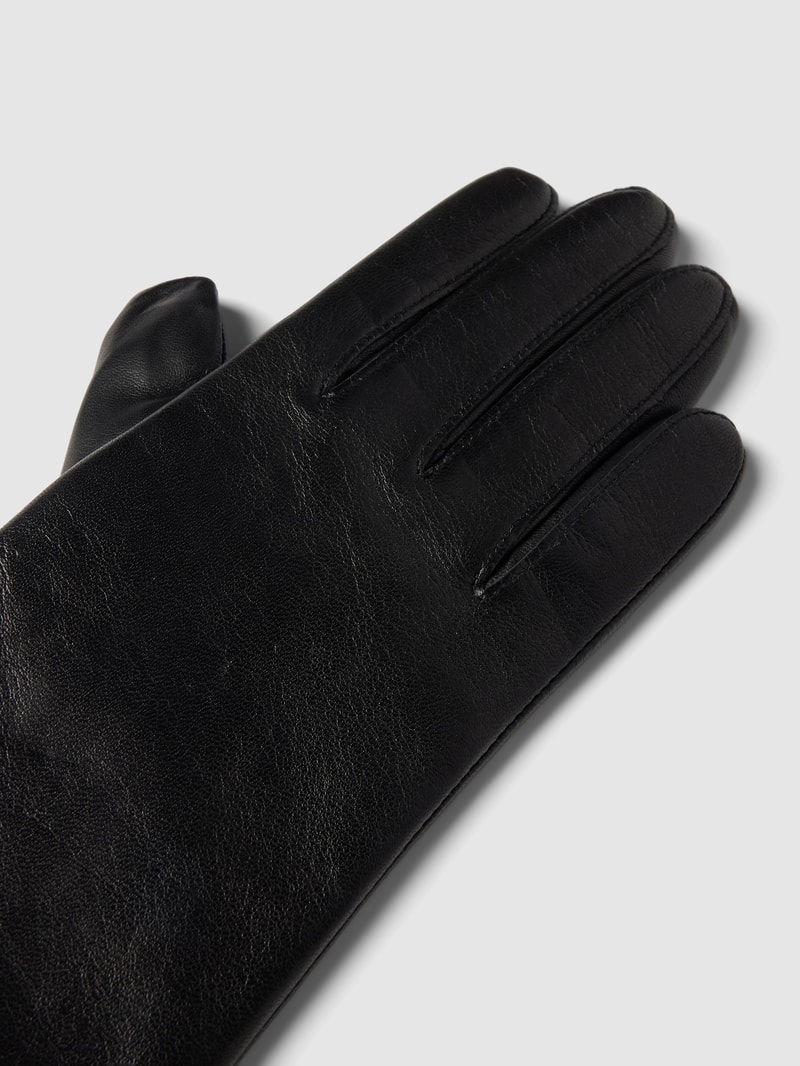 Handschuhe aus Leder Modell 'CLASSIC WOOL' in schwarz