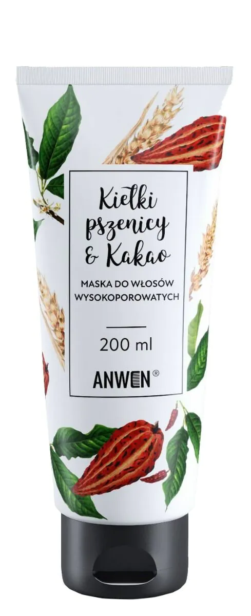 „Anwen“ kviečių gemalų ir kakavos kaukė labai porėtiems plaukams