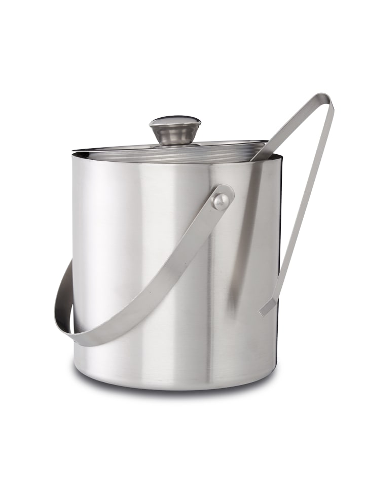 relaxdays Eisbehälter mit Eiszange in Silber - 1,5 Liter günstig kaufen onesize