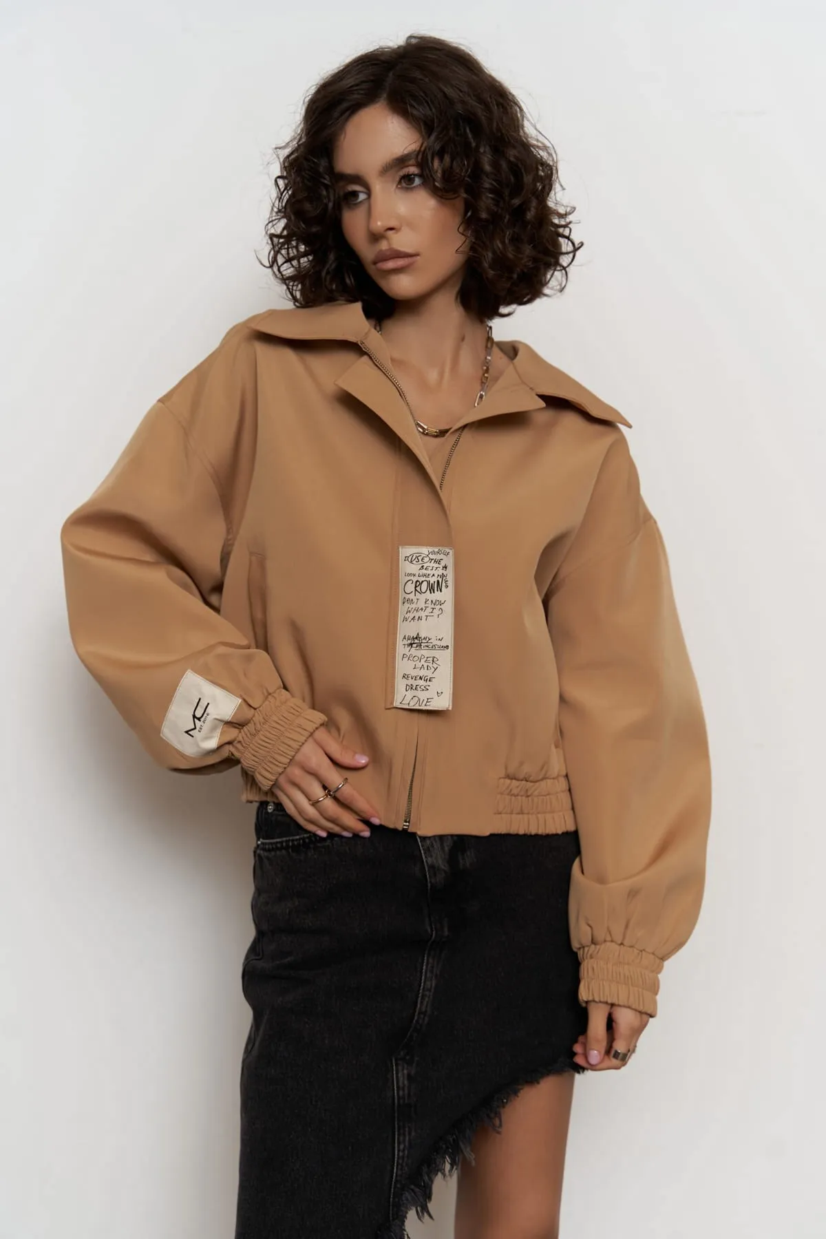 MAİ COLLECTİON  Crown Tan Bomberjacke
