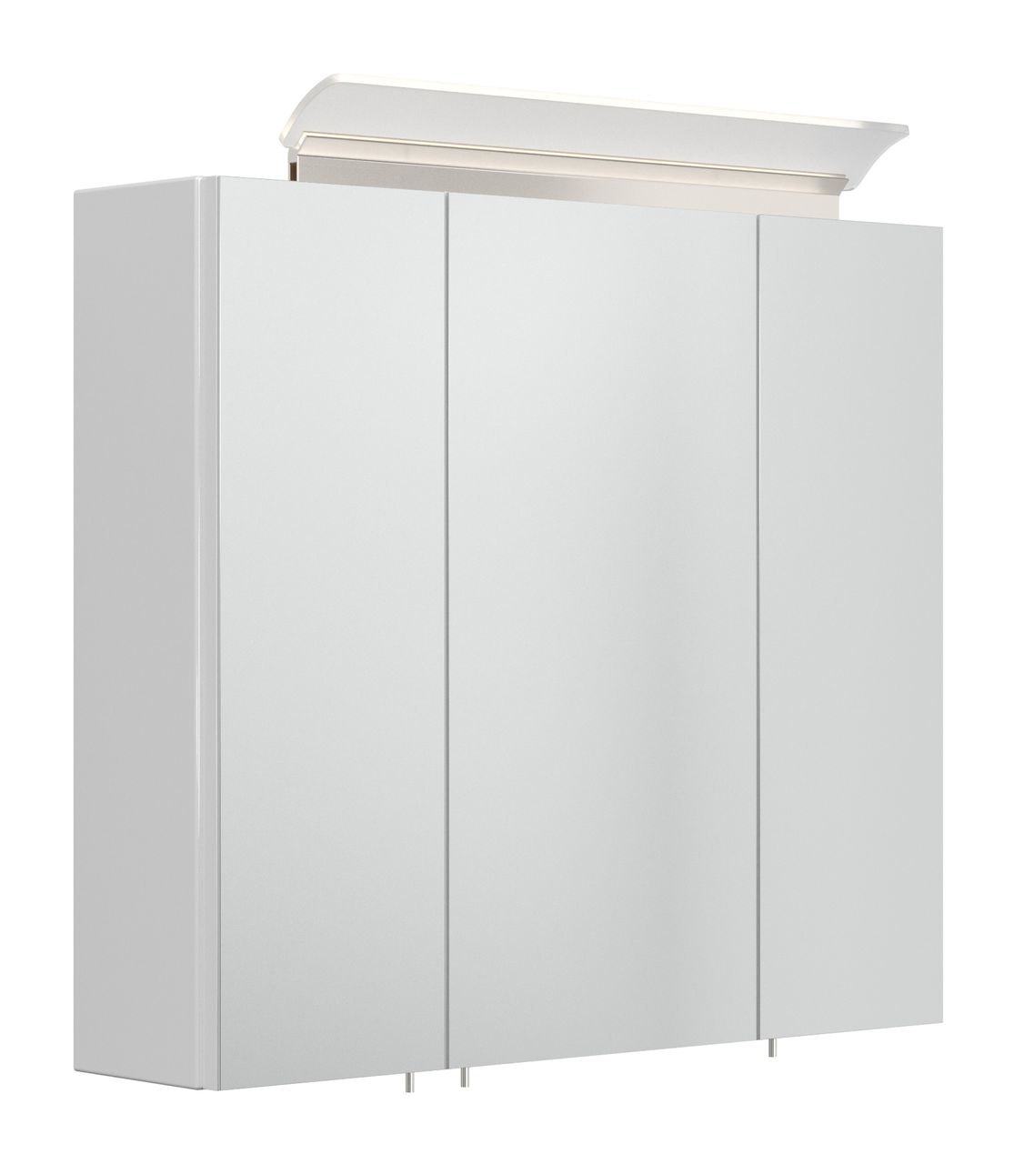 Posseik Spiegelschrank 70 inklusive LED-Acrylglaslampe weiss hochglanz EEK: F