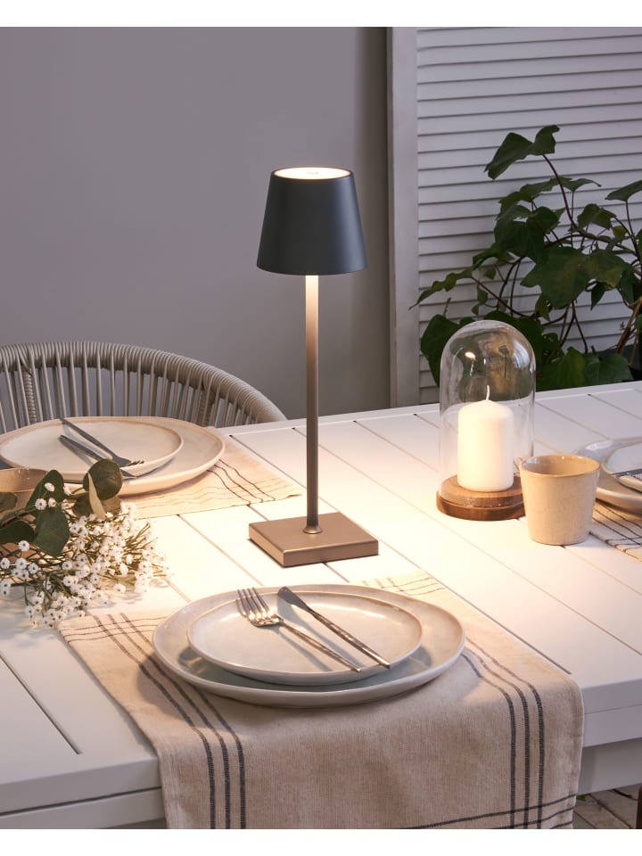 Beliani Tischleuchten BACEIRO in Grau - (W) 10 x (H) 38 x (L) 10 cm günstig kaufen onesize