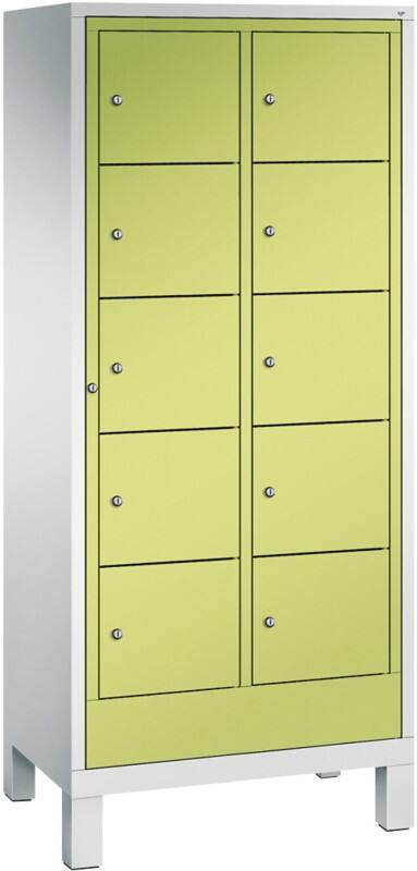 C P S 3000 Evolo Metall Schließfach 11 Türen Zylinderschloss 810 x 500 x 1.850 mm Lichtgrau 48060-205 S10092
