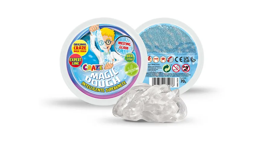 CRAZE - MAGIC DOUGH Dose mit 70gr intelligenter Superknete - flüssiges Glas 70 g