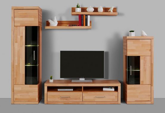 Woltra Wohnwand Ribe, (Set, 5-St), teilmassives Holz