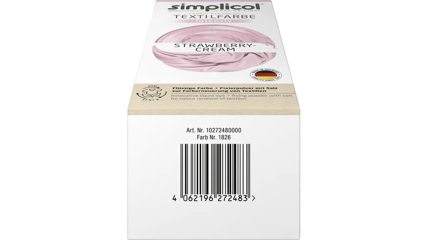 simplicol Textilfarbe intensiv Strawberry-Cream 150 ml