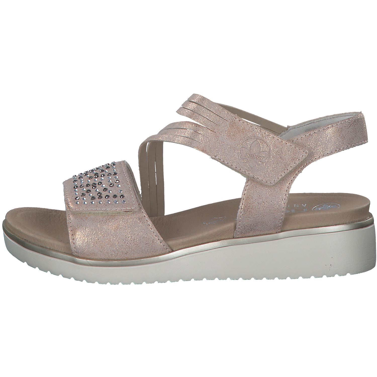Rieker V3764, Keilsandaletten, Damen, rosegold