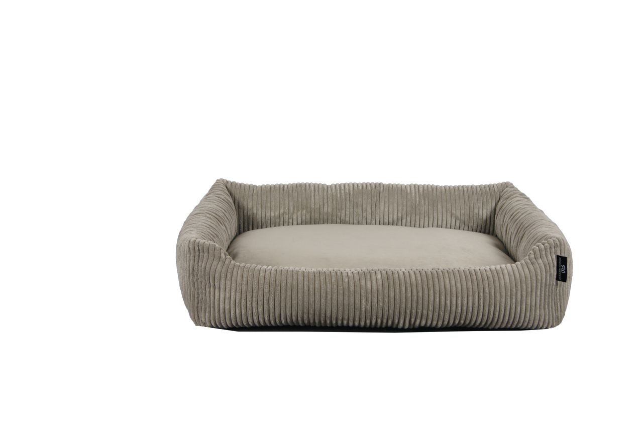 Rohrschneider Tierbett Cordstoff breit taupe