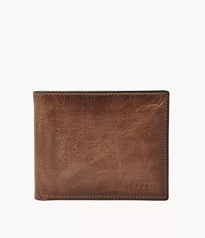 Fossil RFID-Passhülle und -Geldbörse Derrick Leder