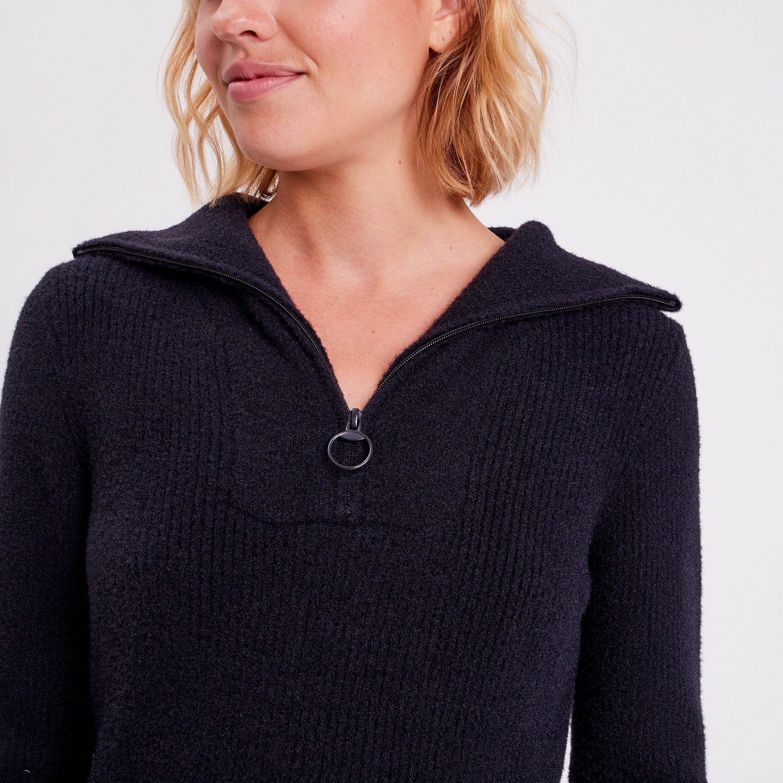 Pull manches longues noir femme | Cache Cache