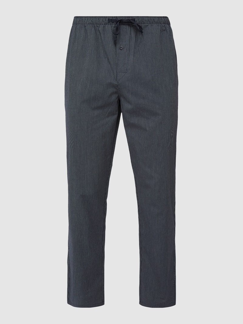 Loungehose mit Streifenmuster in marineblau