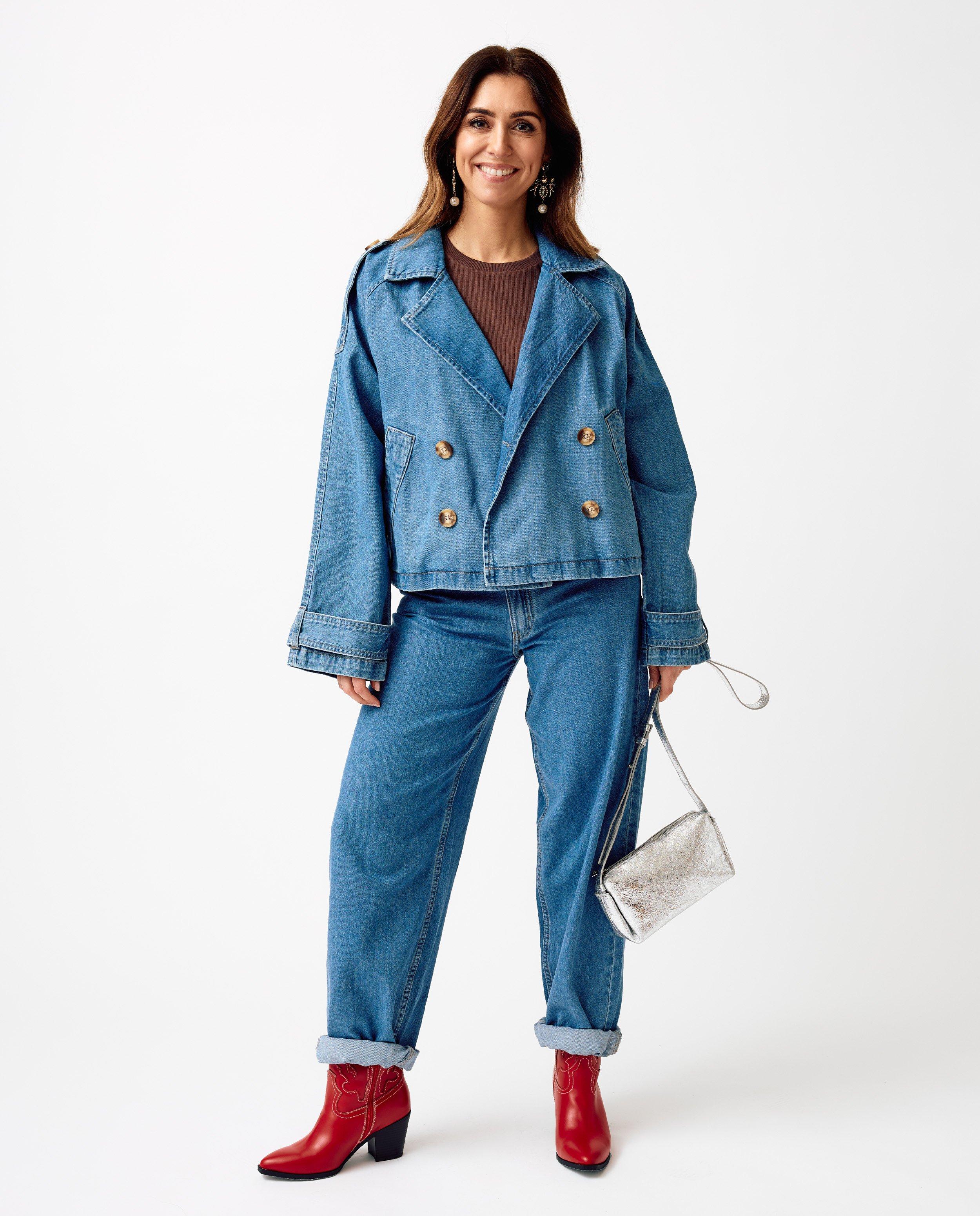 Blugi Kim Van Oncen Blue, balloon fit albastru