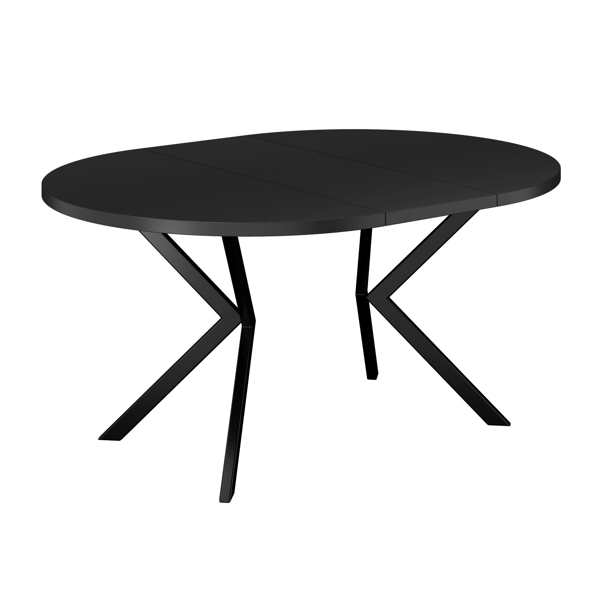 Polini Home Esstisch Esstisch ausziehbar BAARN 100/180 schwarz, hitzebeständig, stoß- und kratzfest, laminierte Tischplatte, extra
