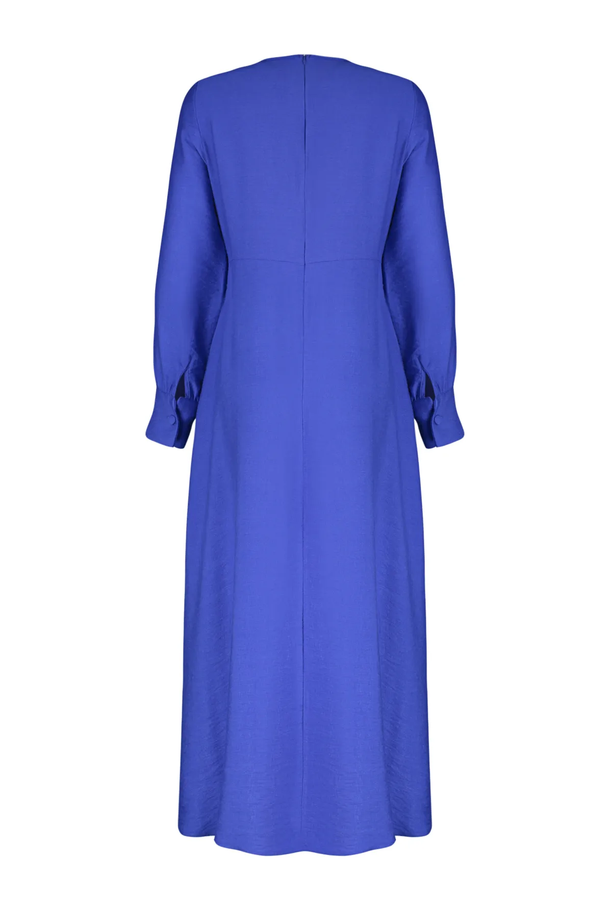 Trendyol Modest  Saks-Webkleid mit Bindedetail an der Taille TCTSS23EB00221