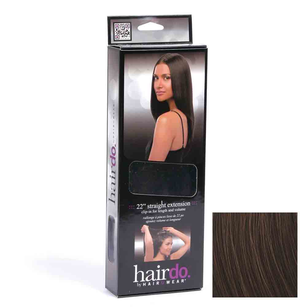 Hairdo Haarteil Clip in Straight Extension R4 Midnight Brown 55cm