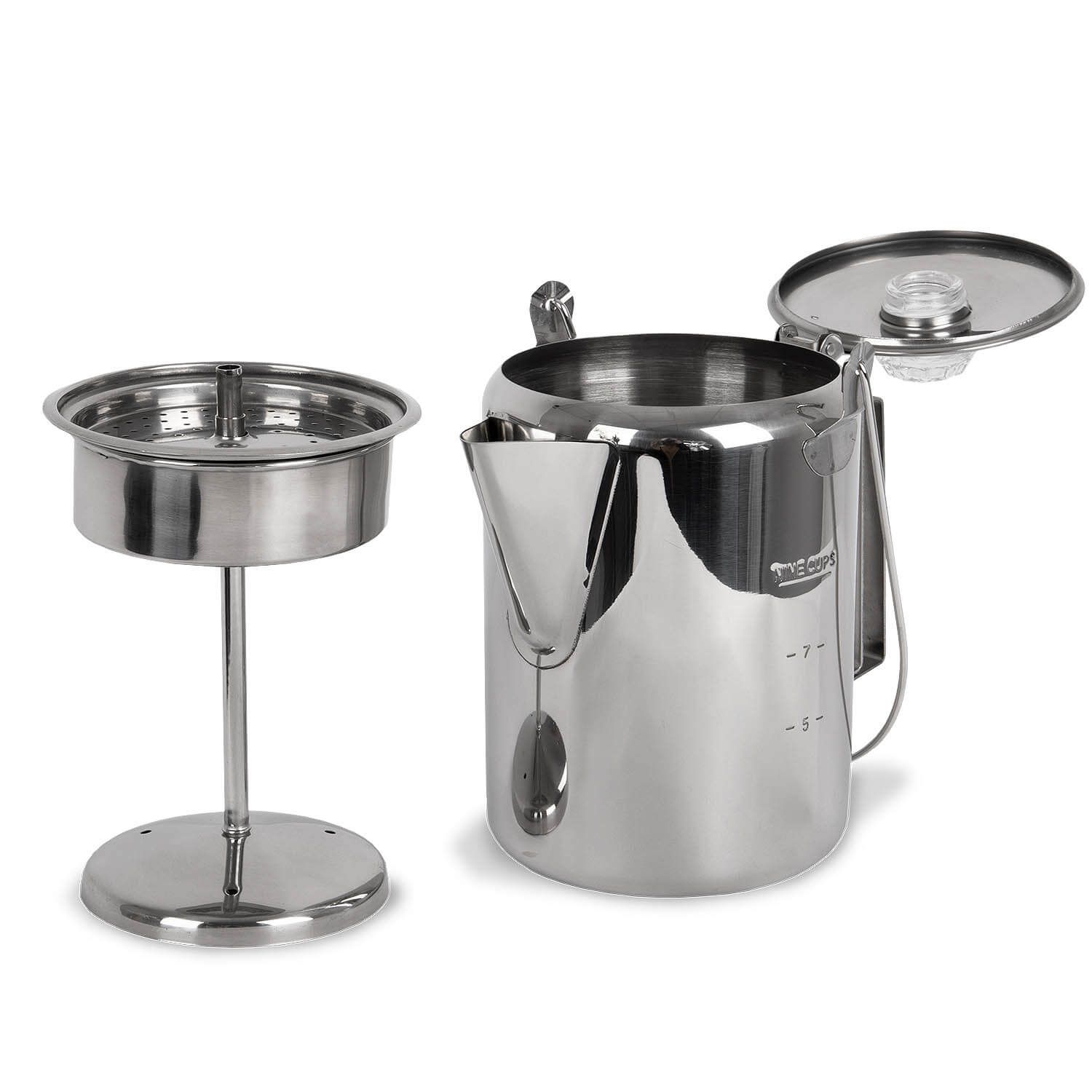 Kaffeekanne Edelstahl mit Perkolator