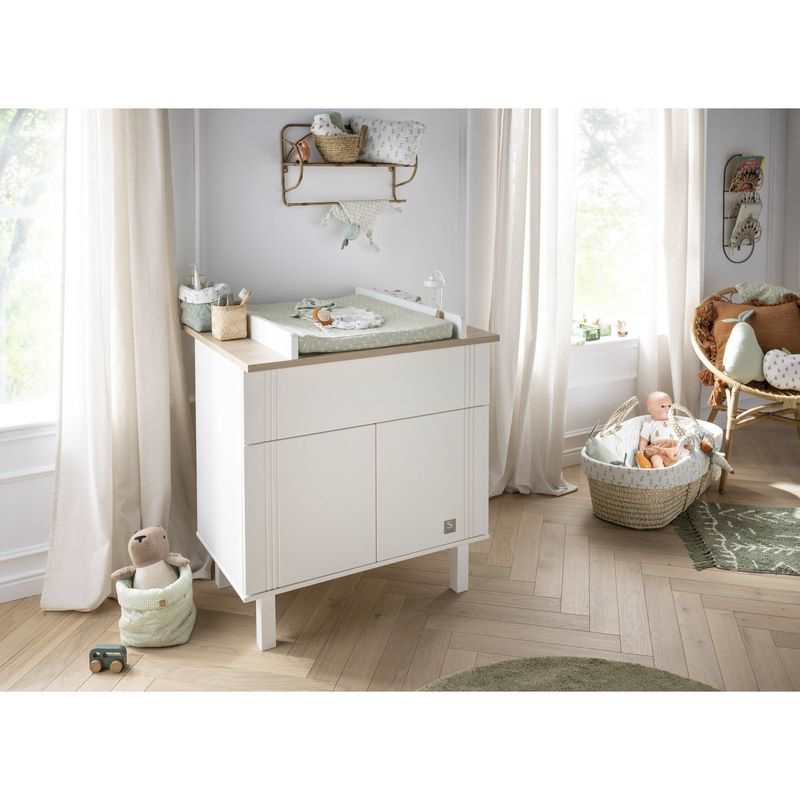 Commode 1 tiroir Eléonore blanc