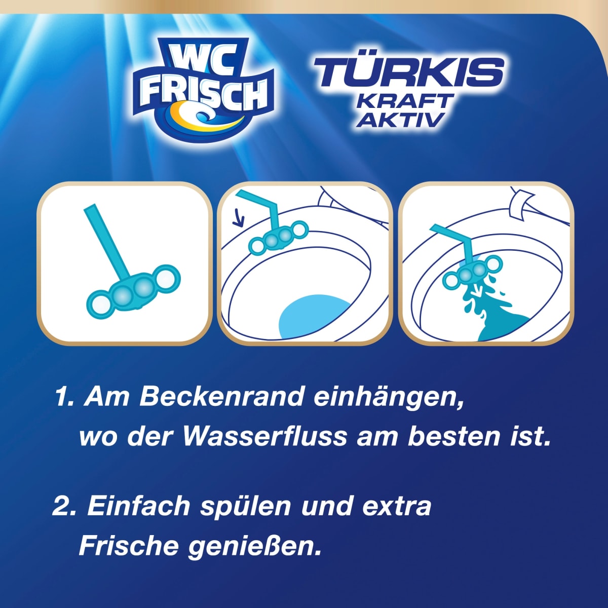 WC-Stein Türkis Kraft Aktiv Meeresfrische, 1 St