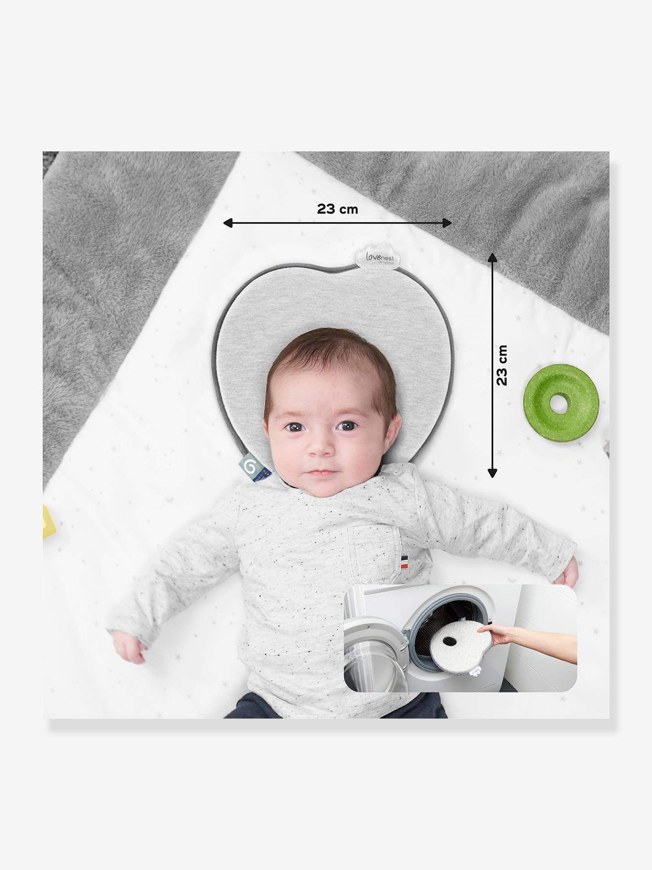 Babymoov Baby Stützkissen LOVENEST ORIGINAL BABYMOOV - grau meliert