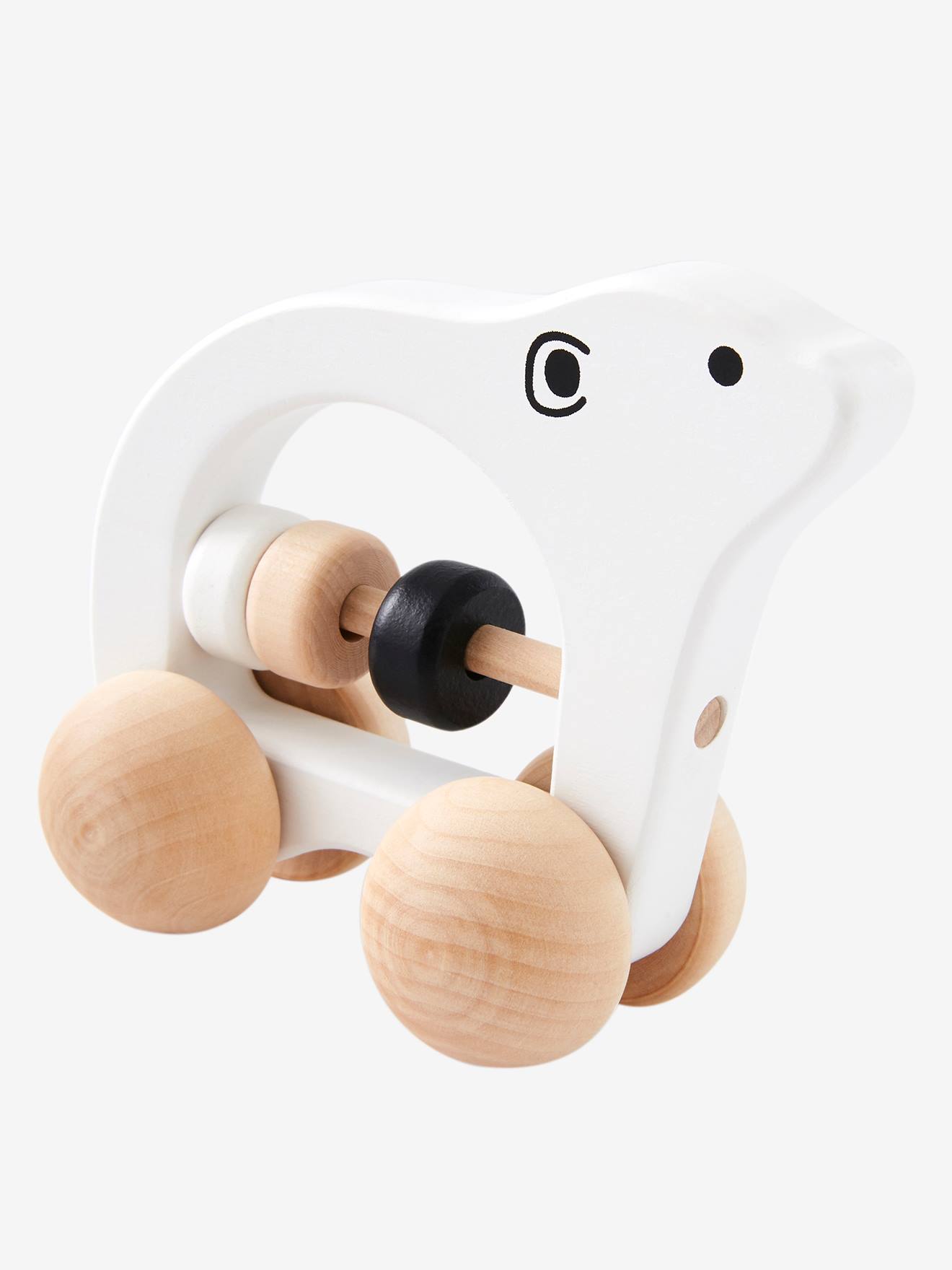 Hochet ourson en bois FSC® blanc