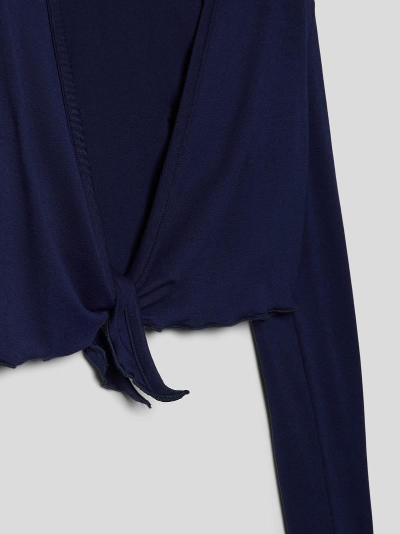 Bolero mit Muschelsaum in marineblau