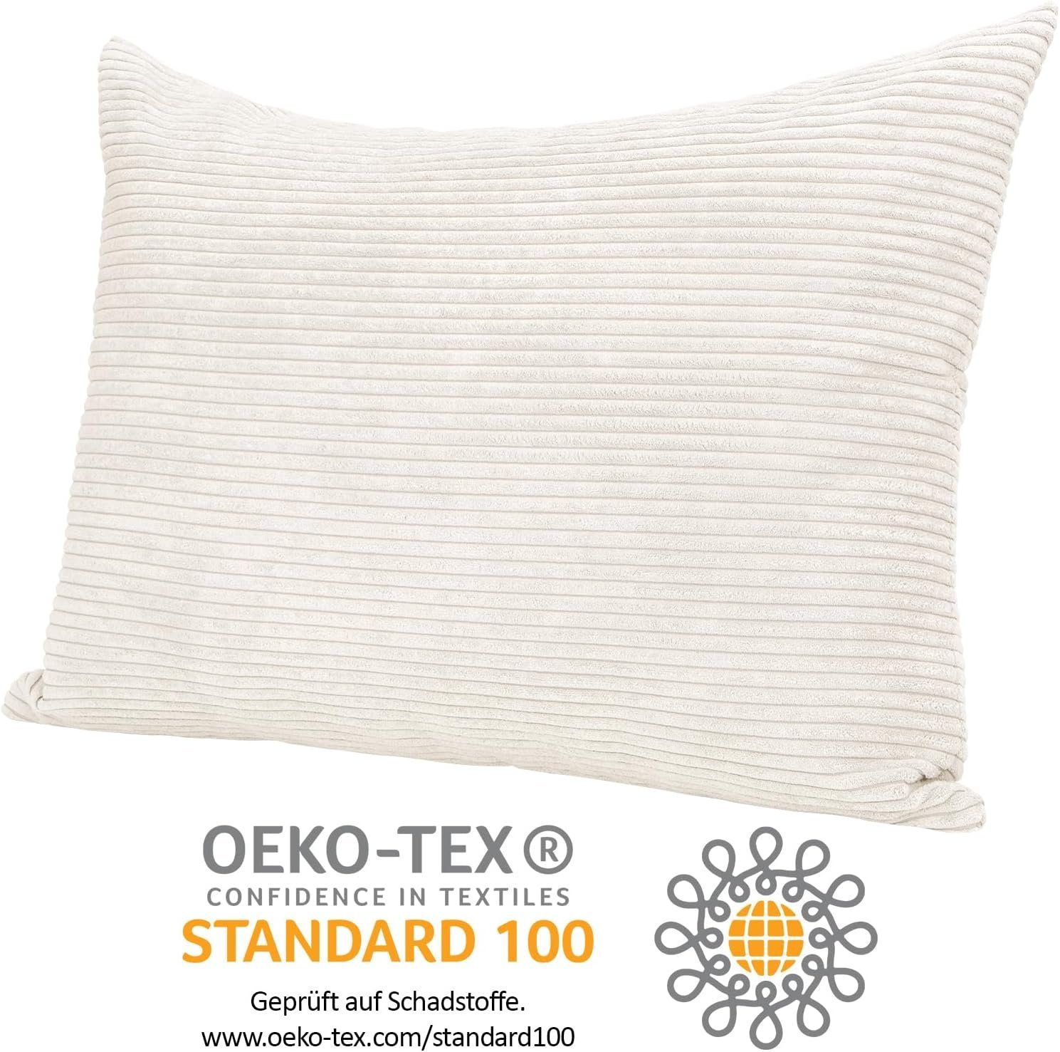 Selfitex Dekokissen XXL 60x80 inkl. Füllkissen kuschelweiches Lesekissen, Rückenkissen, Sofakissen, für Couch, Bett oder als Polster jeglicher Art