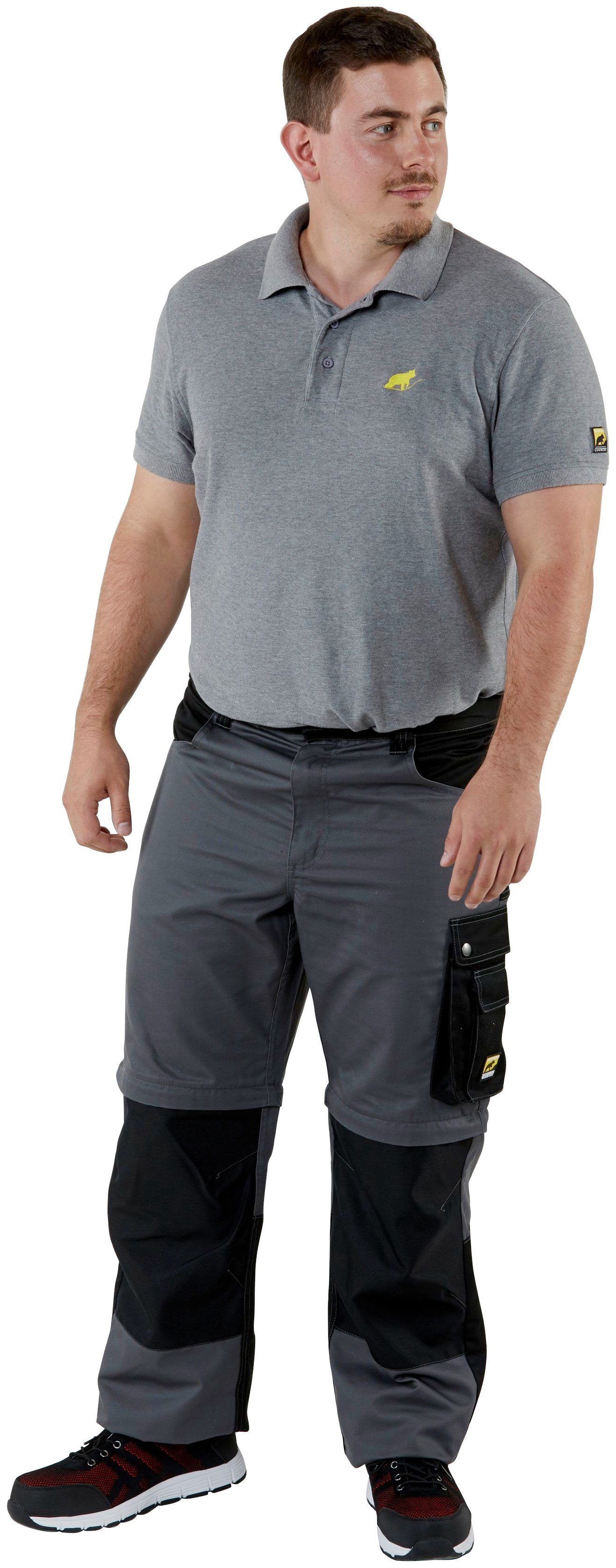 Northern Country Arbeitshose Worker (verstärkter Kniebereich, Beinverlängerung möglich, 8 Taschen) mit Zipp-off Funktion: Shorts und lange Arbeitshose in einem