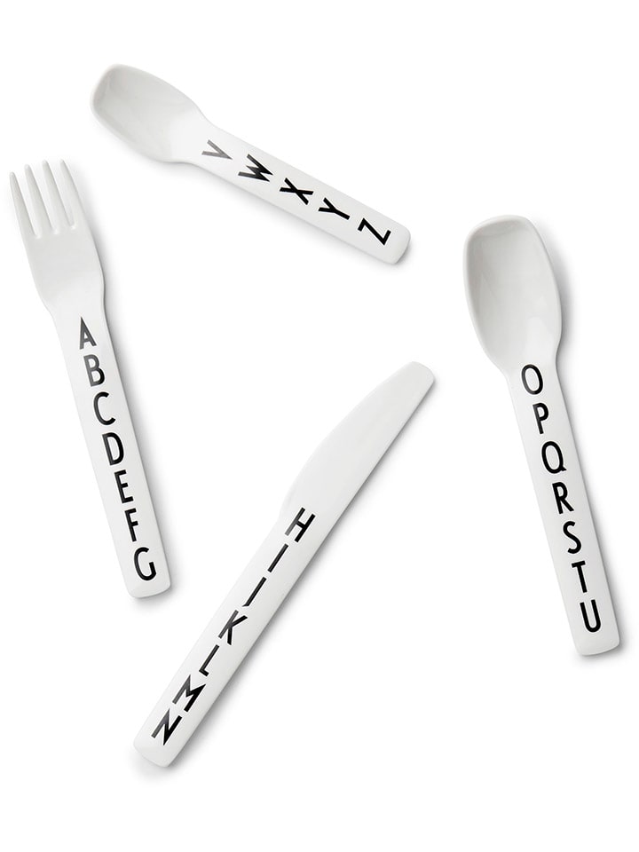 Design Letters 4tlg. Besteck-Set in Weiß günstig kaufen onesize