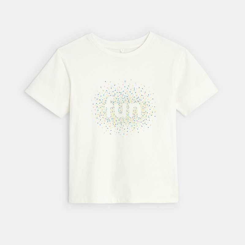 T-shirt blanc CONFETTI pigments naturels mixte Confetti