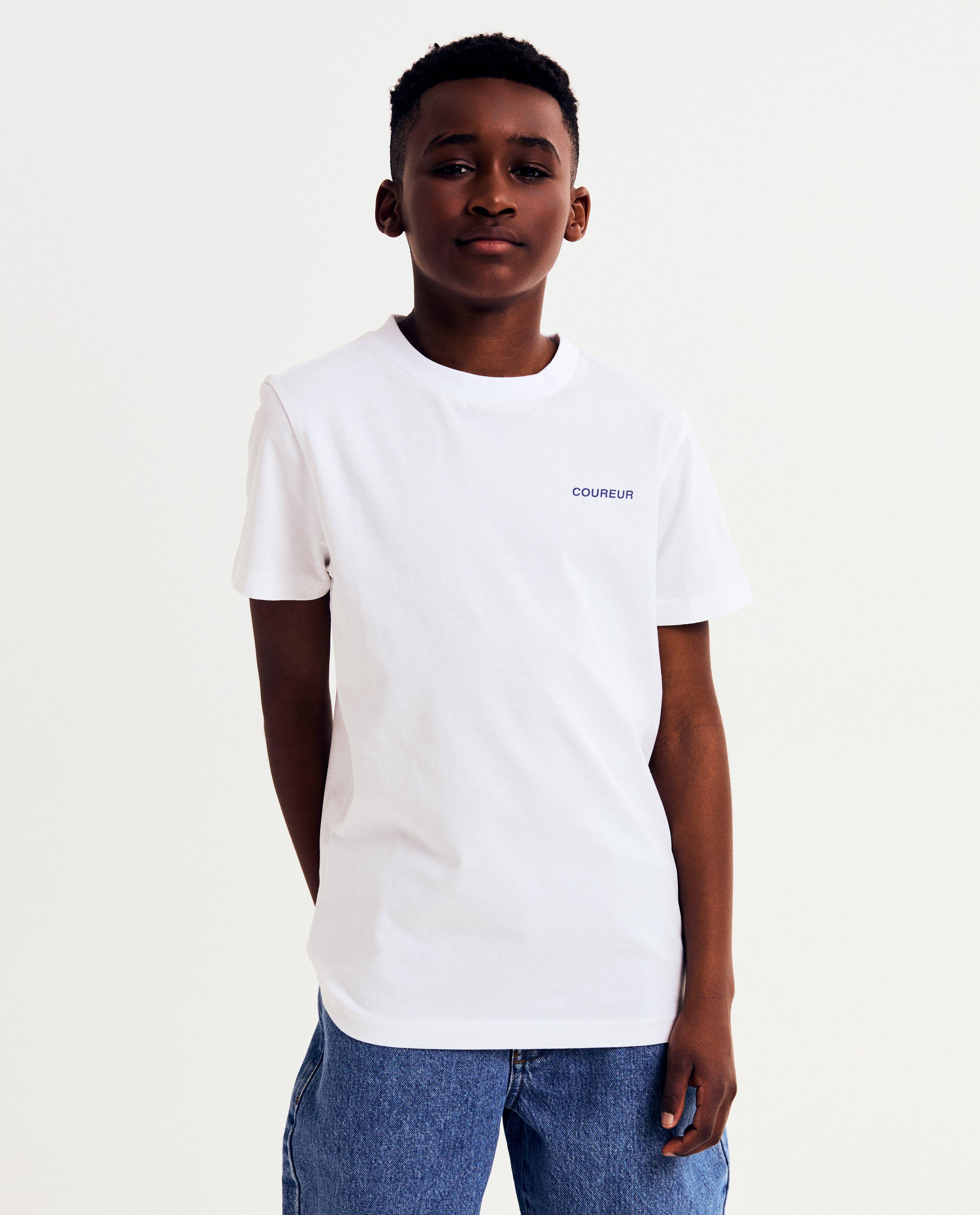 Baptiste organikus pamut póló hátulról nyomtatott mintával, unisex, 134-170 fehér