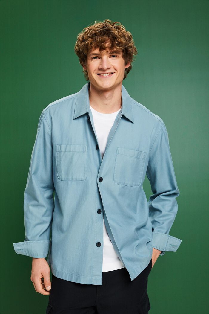 Button-Down-Hemd aus Twill