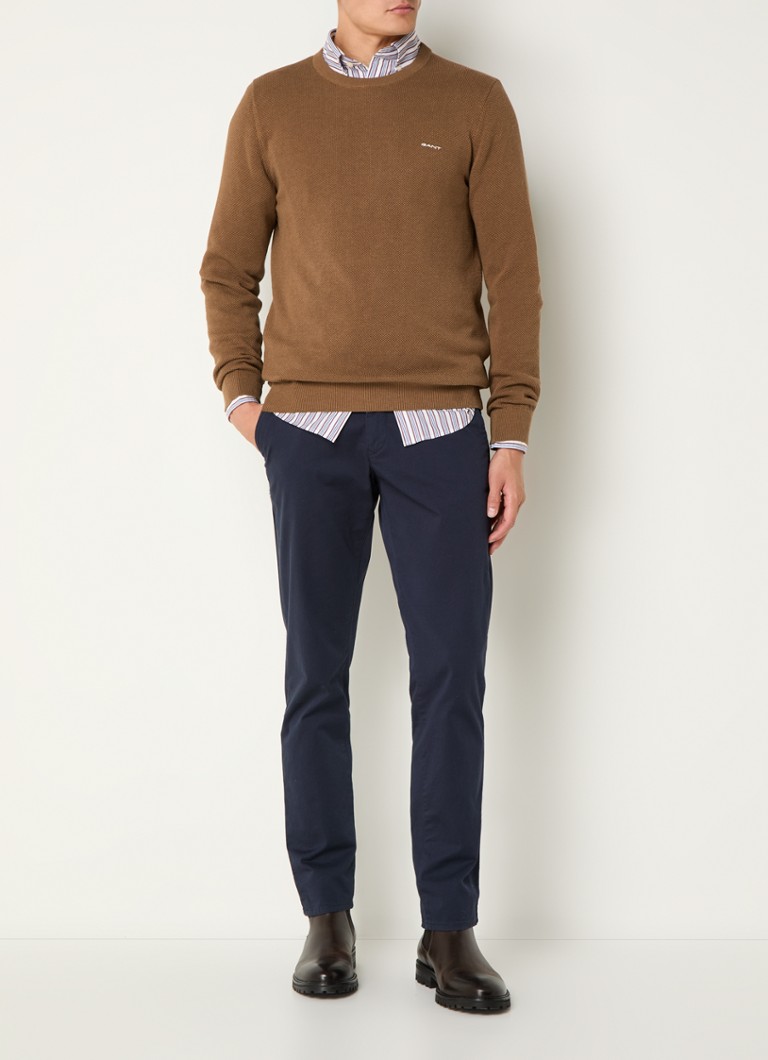 Maglione Gant in maglia fine, strutturato e decorato con un logo